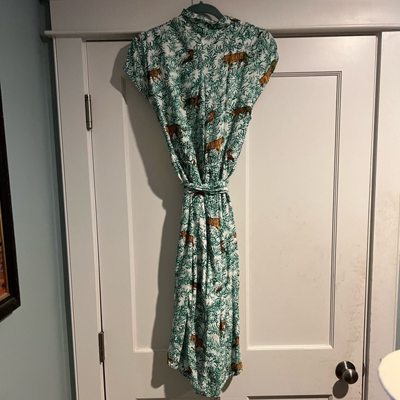 Anthropologie Maeve Catherine Dress - Tiger/Leopard Motif - Sz. 14 - Picture 7 of 14